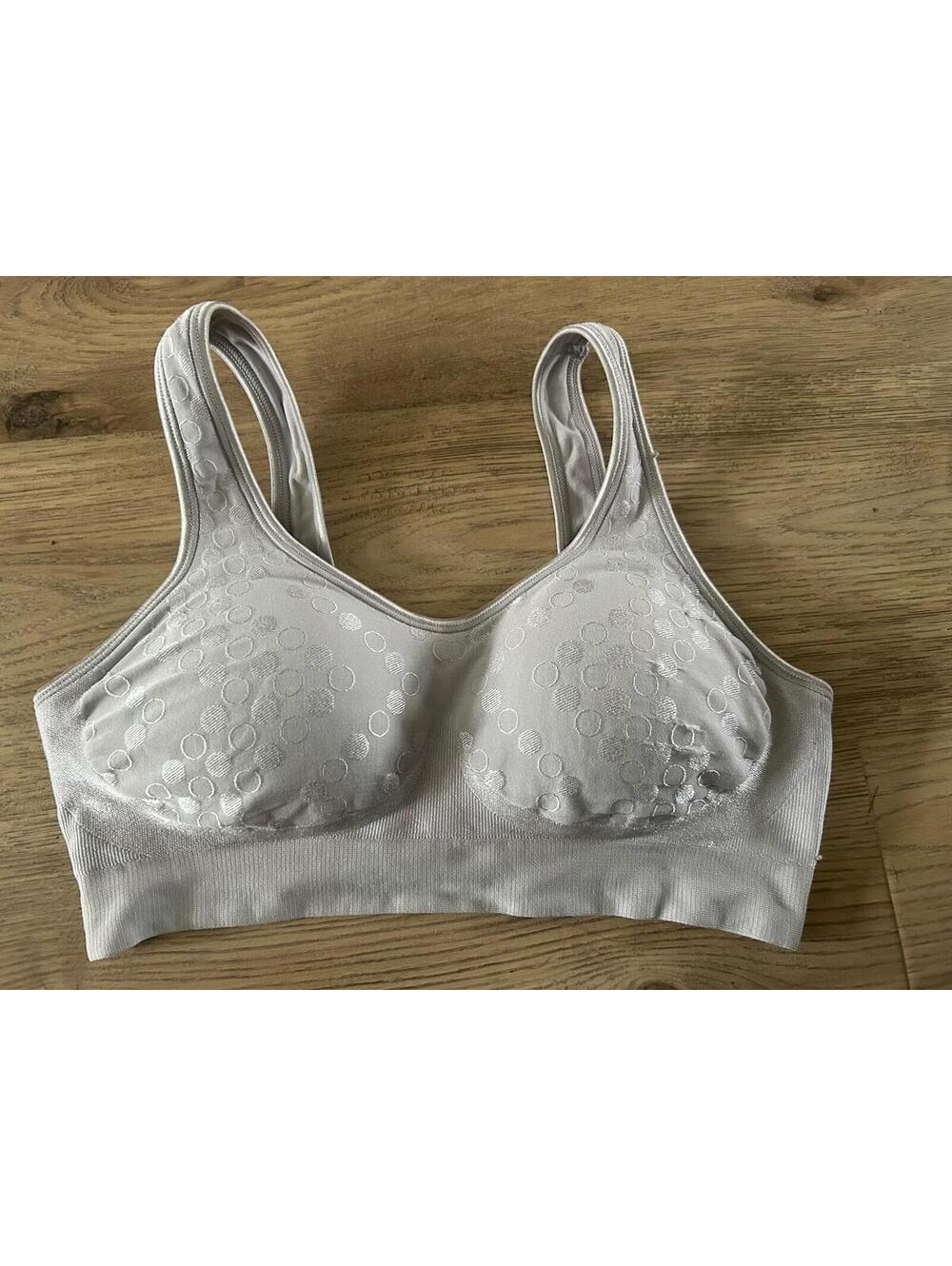 Bali Comfort Revolution Wireless Bra Medium Gray Full Coverage Seamless